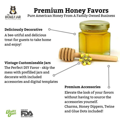 Premium Honey Wedding Favor Features